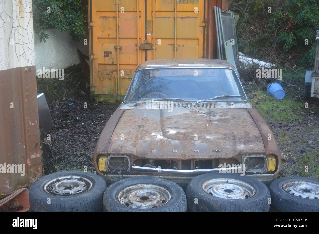 Vintage ford capri sinistra a rot Foto Stock