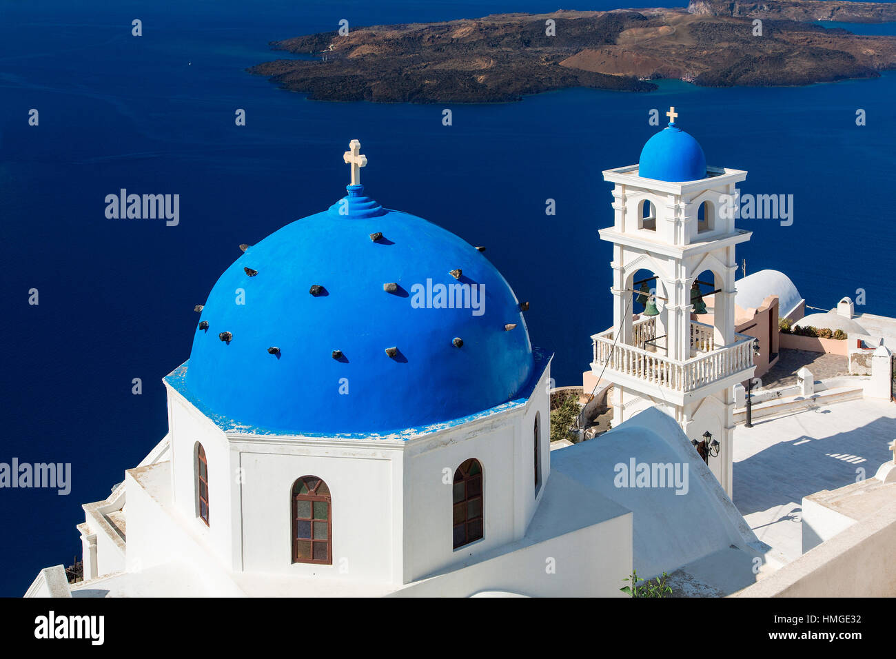 Grecia - Santorini Island, villaggio di olio Foto Stock