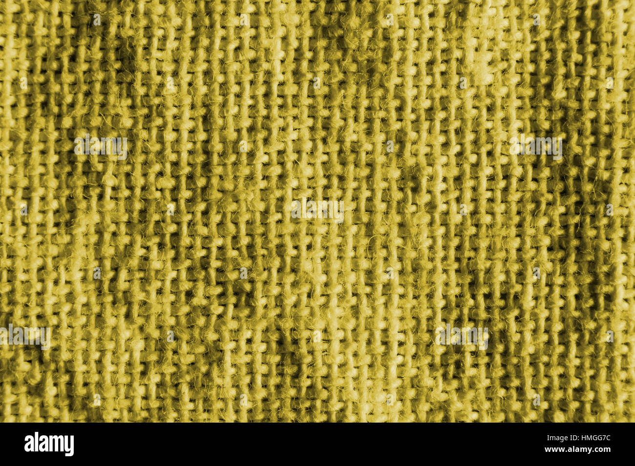 Tessuti grossolani panno di cotone tessuto di colore giallo Foto Stock