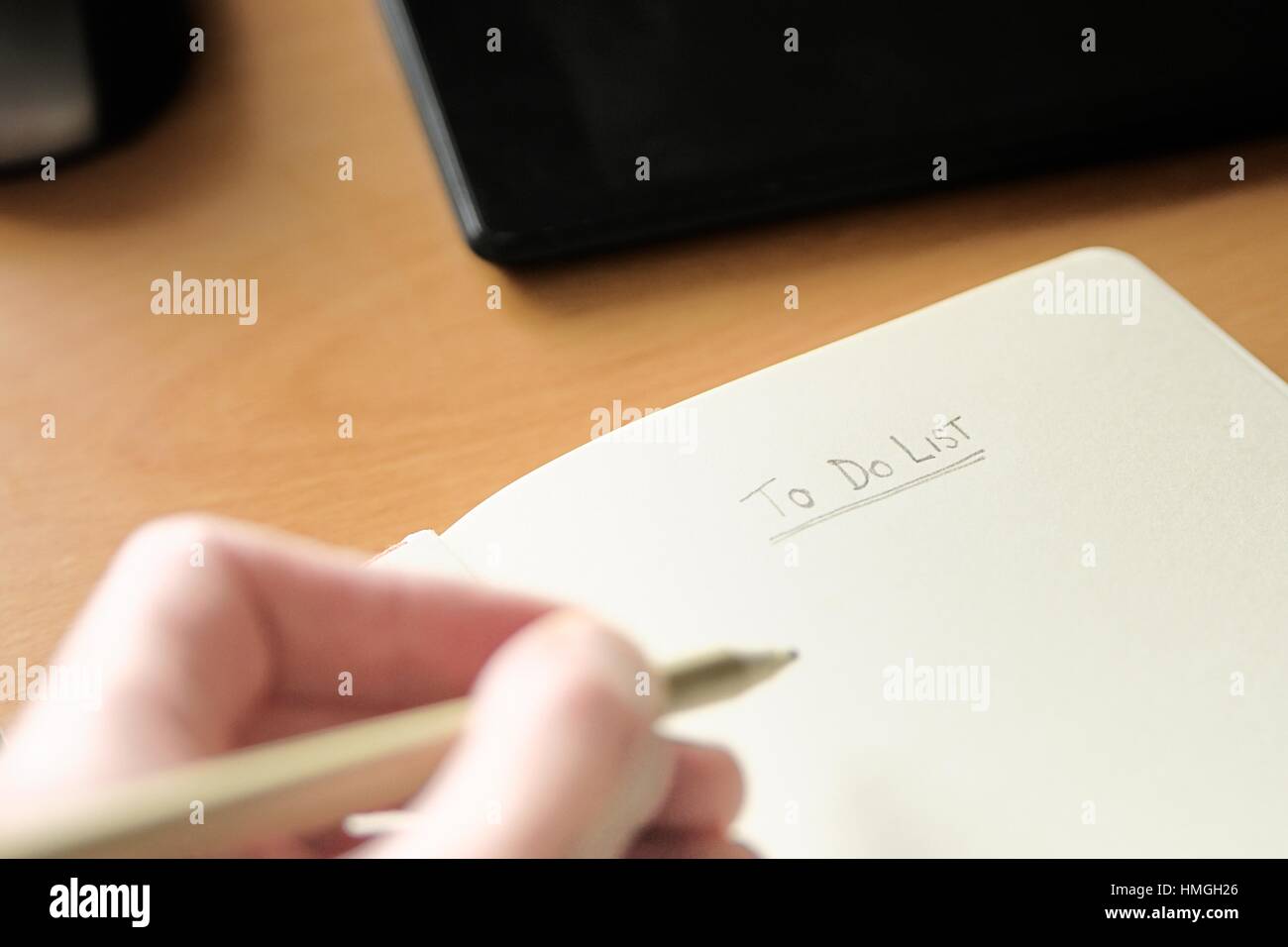 La grafia lista Da fare Foto Stock