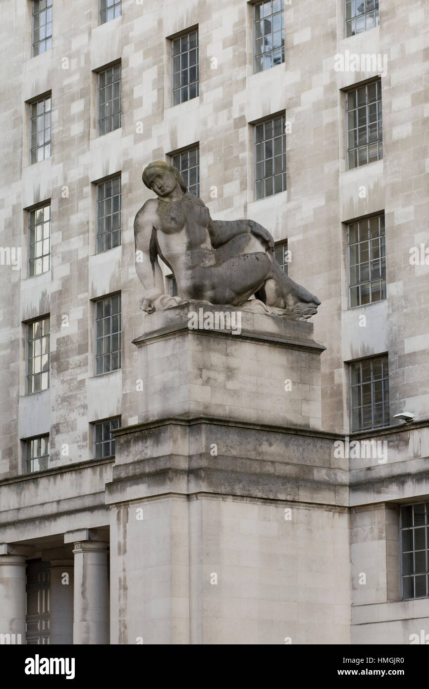 Il Ministero della Difesa in Horse Guards Avenue off Whitehall, Londra Foto Stock