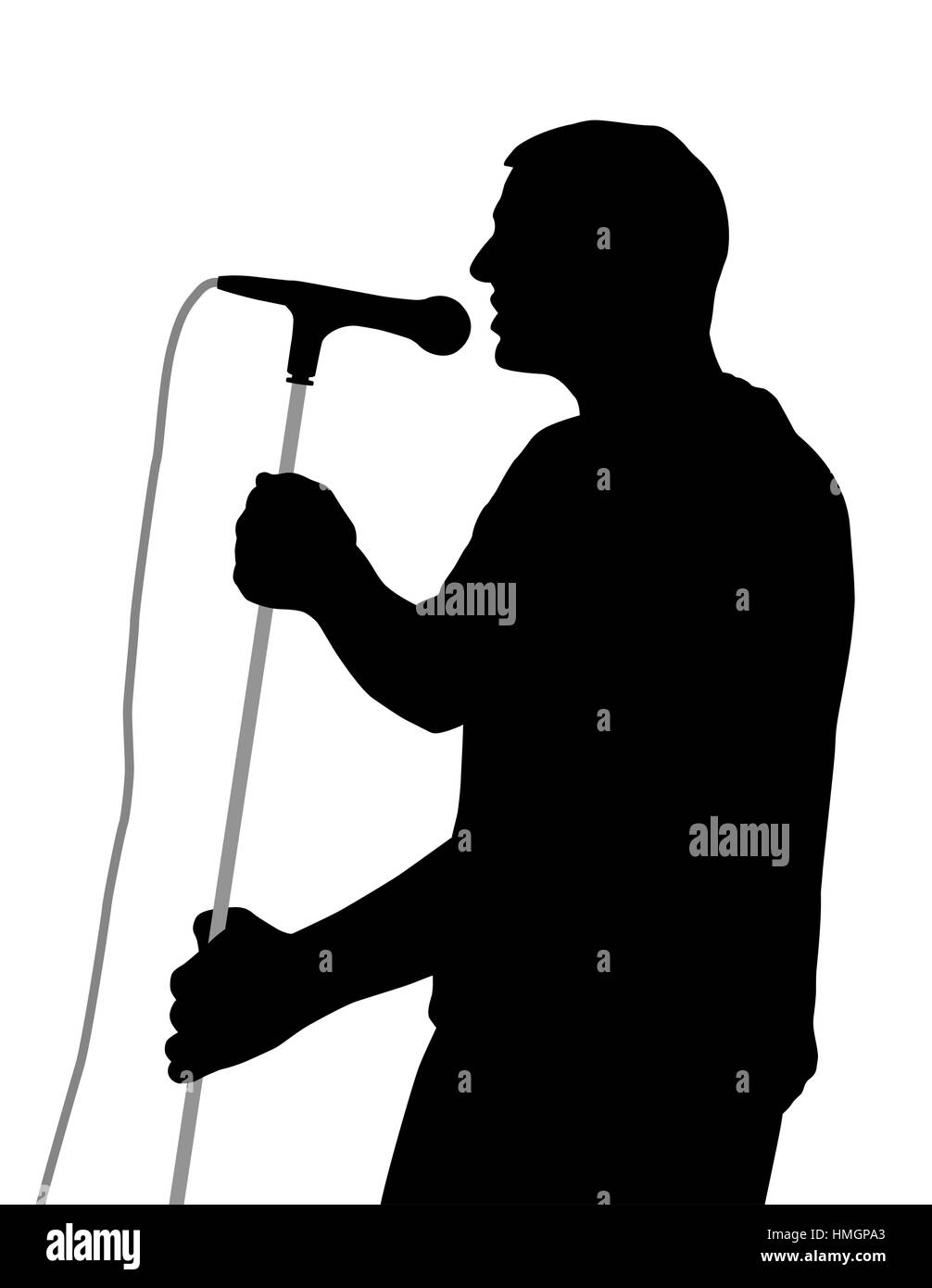Cantante maschio Illustrazione Vettoriale