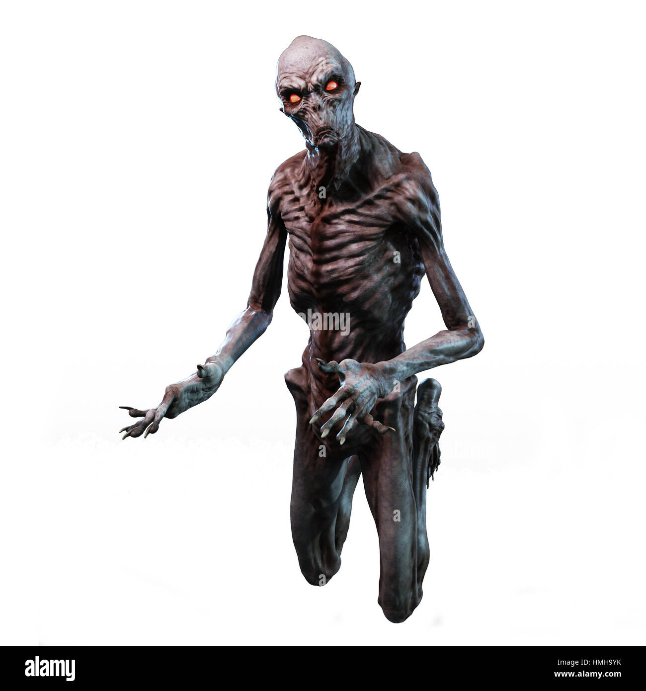 3D rendering di un mostro spaventoso Foto Stock