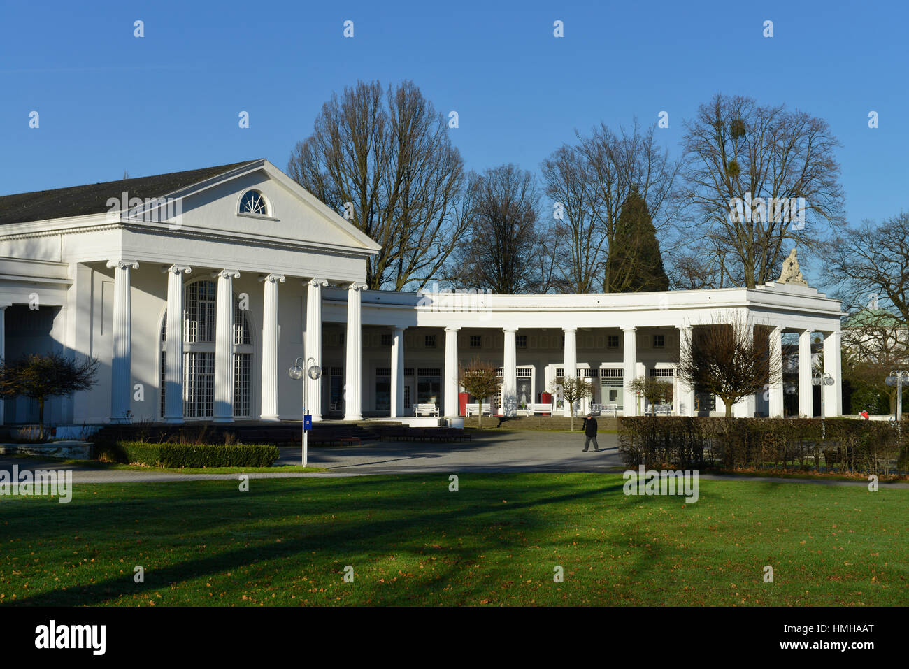 Modificare hall, health resort park, bagno Oeynhausen, Renania settentrionale-Vestfalia, Germania, Wandelhalle, Kurpark Bad Oeynhausen, Renania settentrionale-Vestfalia, Deutschl Foto Stock