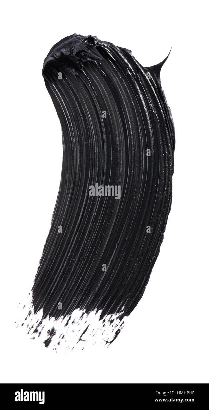 Un taglio fuori bellezza immagine di un campione di mascara nero Foto Stock