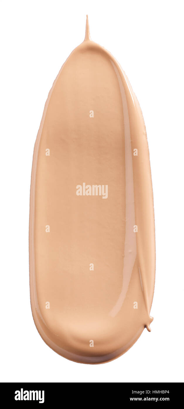 Un taglio fuori bellezza immagine di un campione di crema fondotinta liquido o compongono Foto Stock