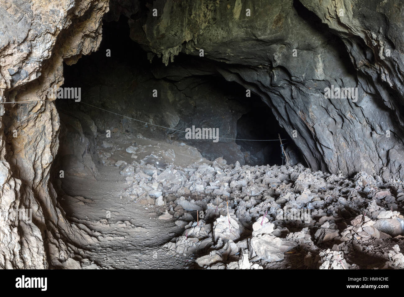 Tham Piu Grotta Memorial, Xiang Khouang Provincia, Laos Foto Stock