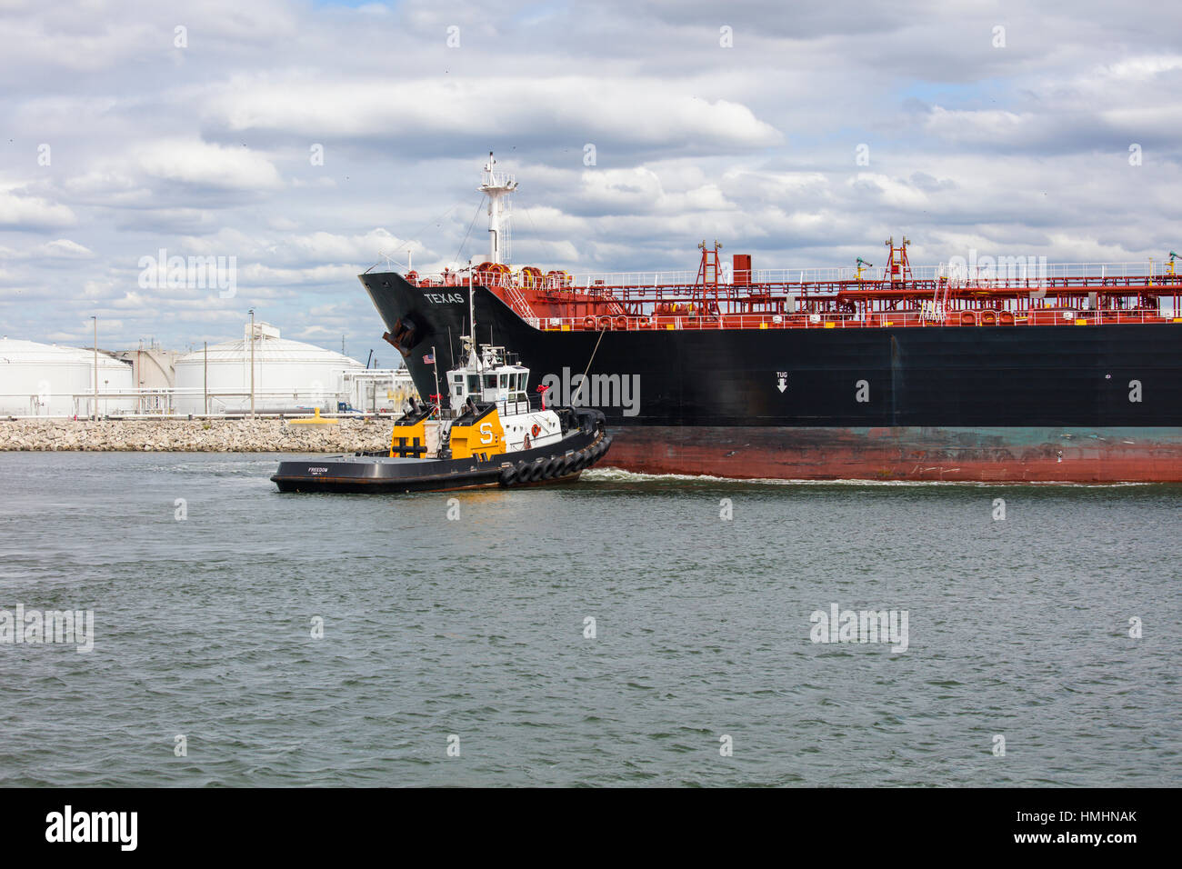 Barche rimorchiatore a Tampa Bay Florida Foto Stock