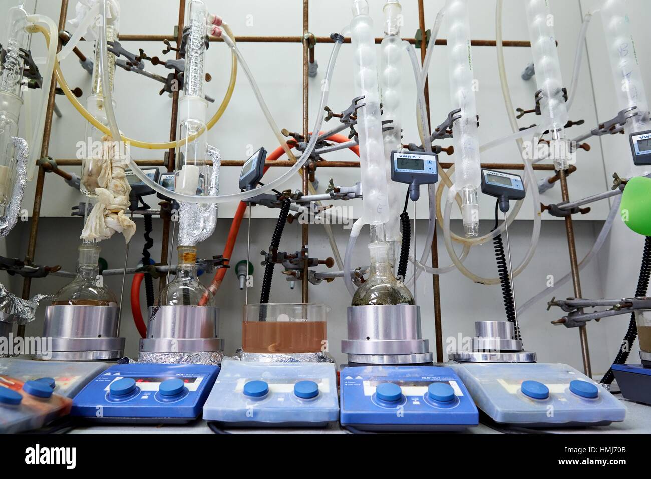 Laboratorio, la ricerca sulla sintesi, montaggio e lavorazione di polimeri, Donostia, San Sebastian, Gipuzkoa, Paesi Baschi Foto Stock
