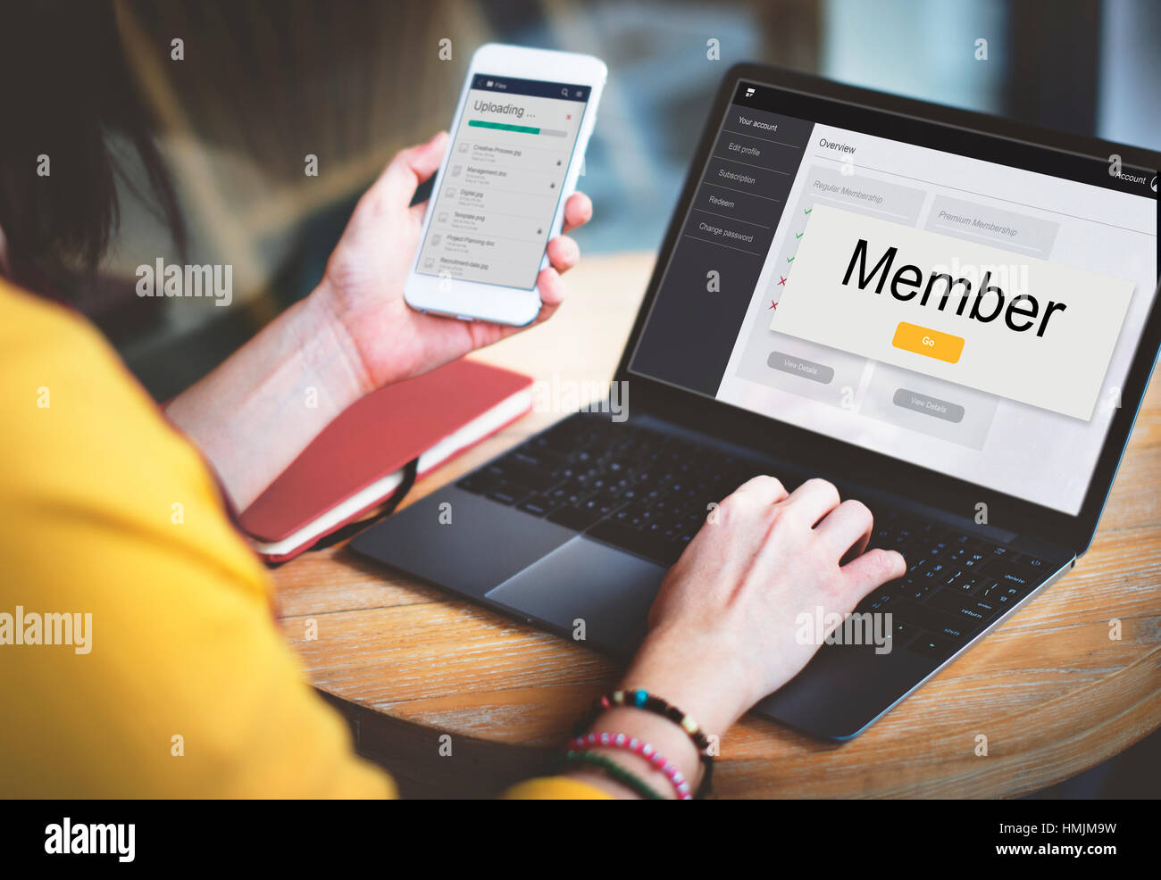Prova gratuita di elemento di memorizzazione Concept Foto Stock