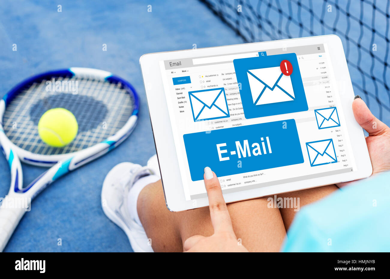 E-mail i dati di comunicazione Internet il concetto di messaggio Foto Stock