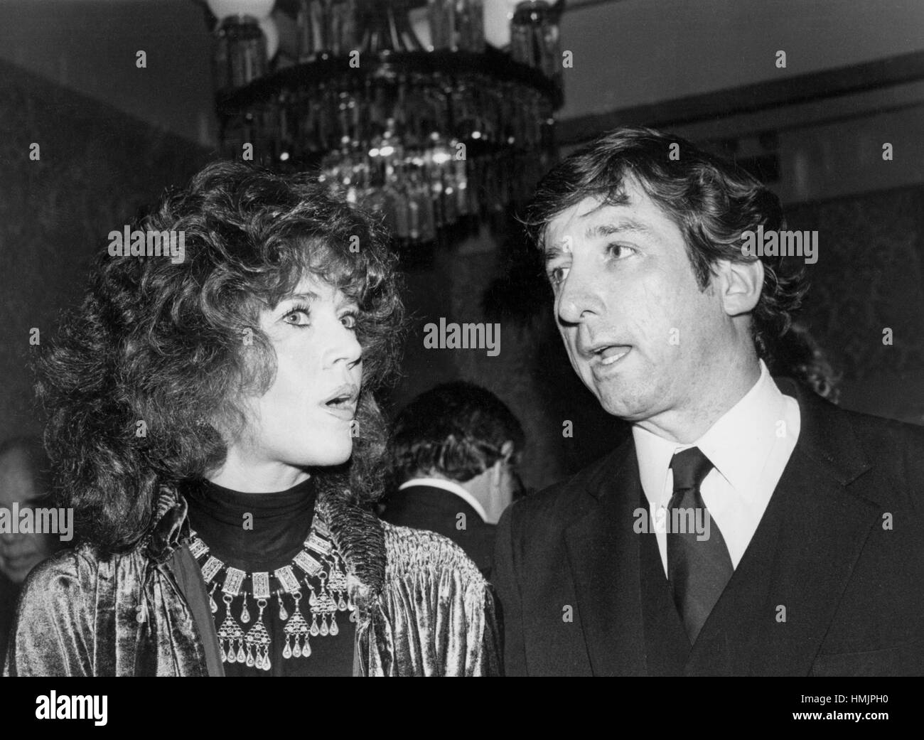 Jane Fonda e Tom Hayden raffigurato nei primi anni ottanta. Foto Stock