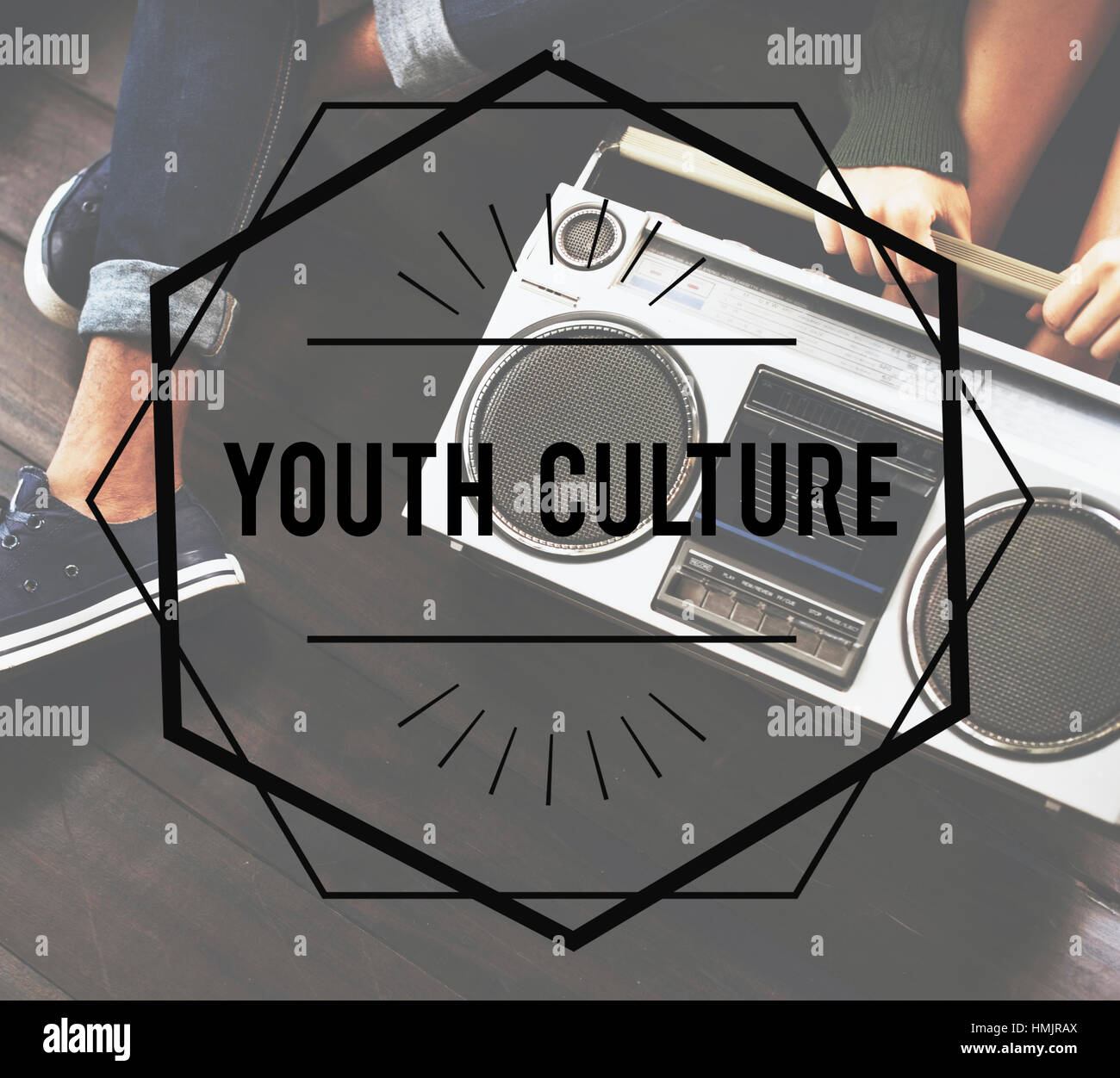 La cultura giovanile Vintage Vector Graphic Concept Foto Stock