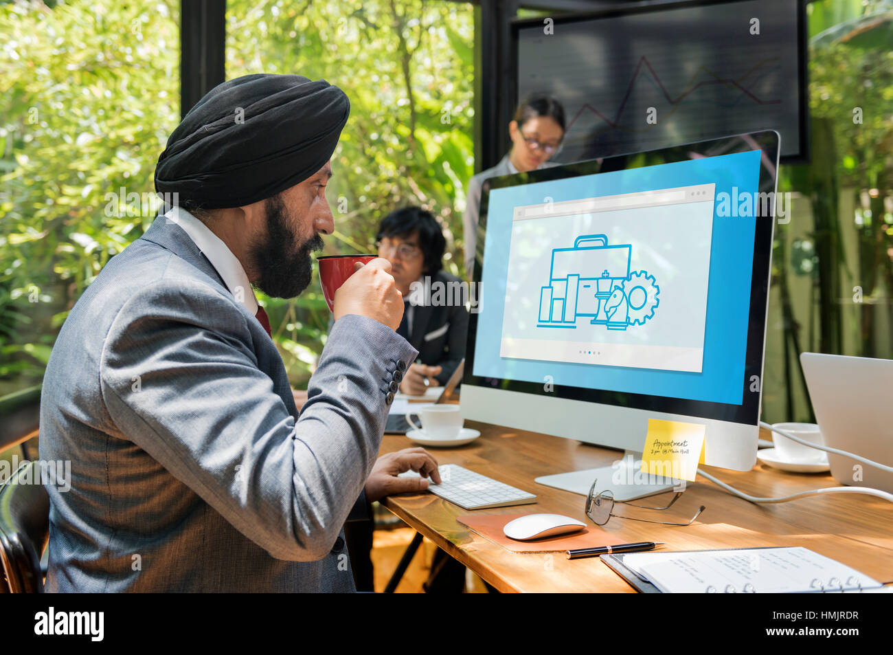 Strategia grafico a cavaliere del concetto di Icona Foto Stock