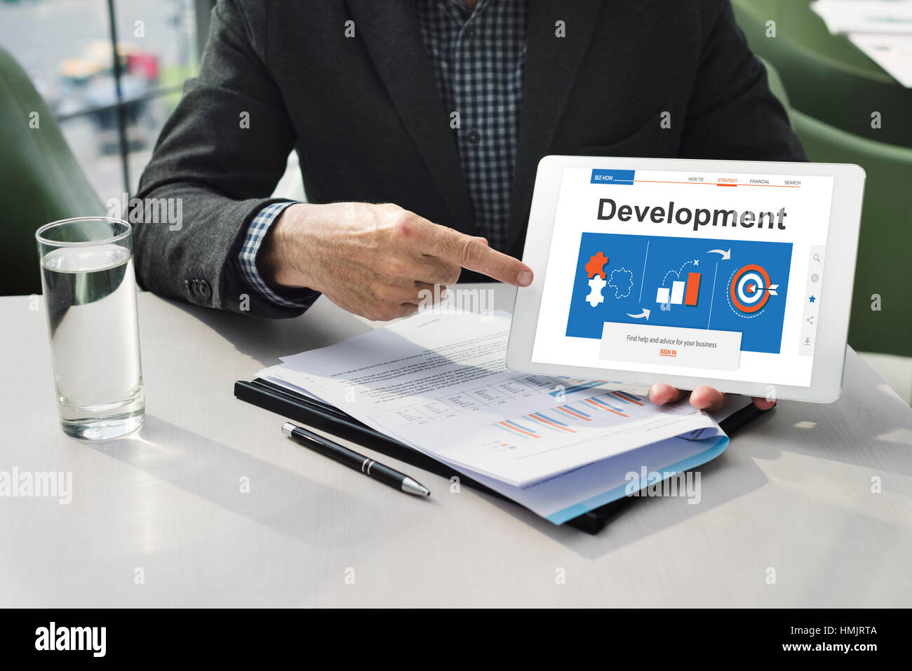 Corporate Business Plan guida interfaccia Web Foto Stock