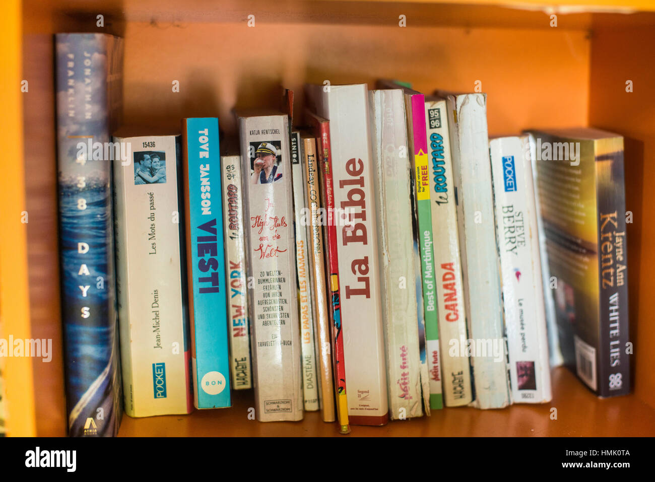 libri sulla mensola Foto Stock