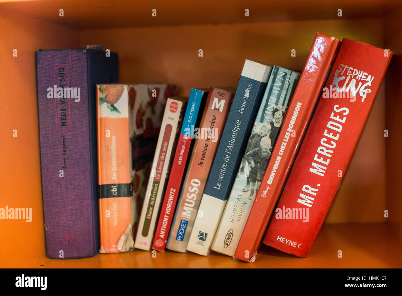 libri sulla mensola Foto Stock