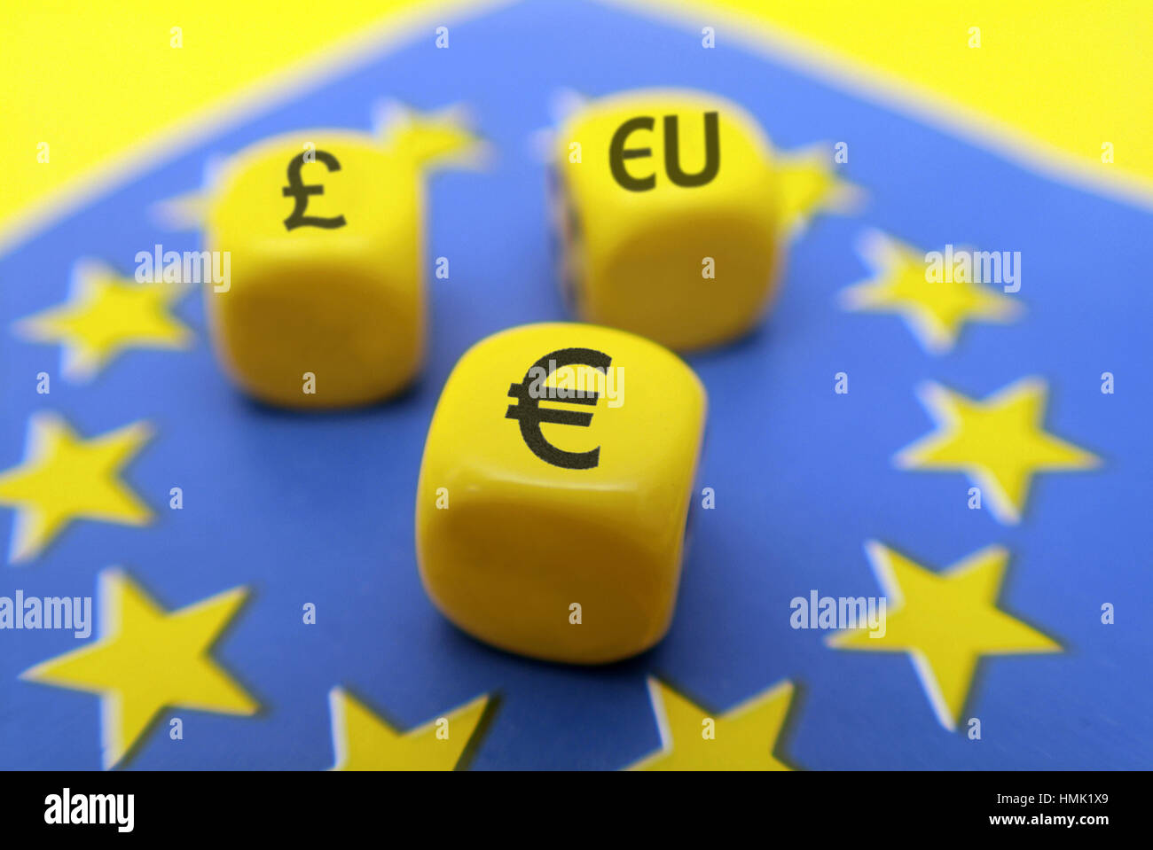 Di sterline ed euro in UE Foto Stock
