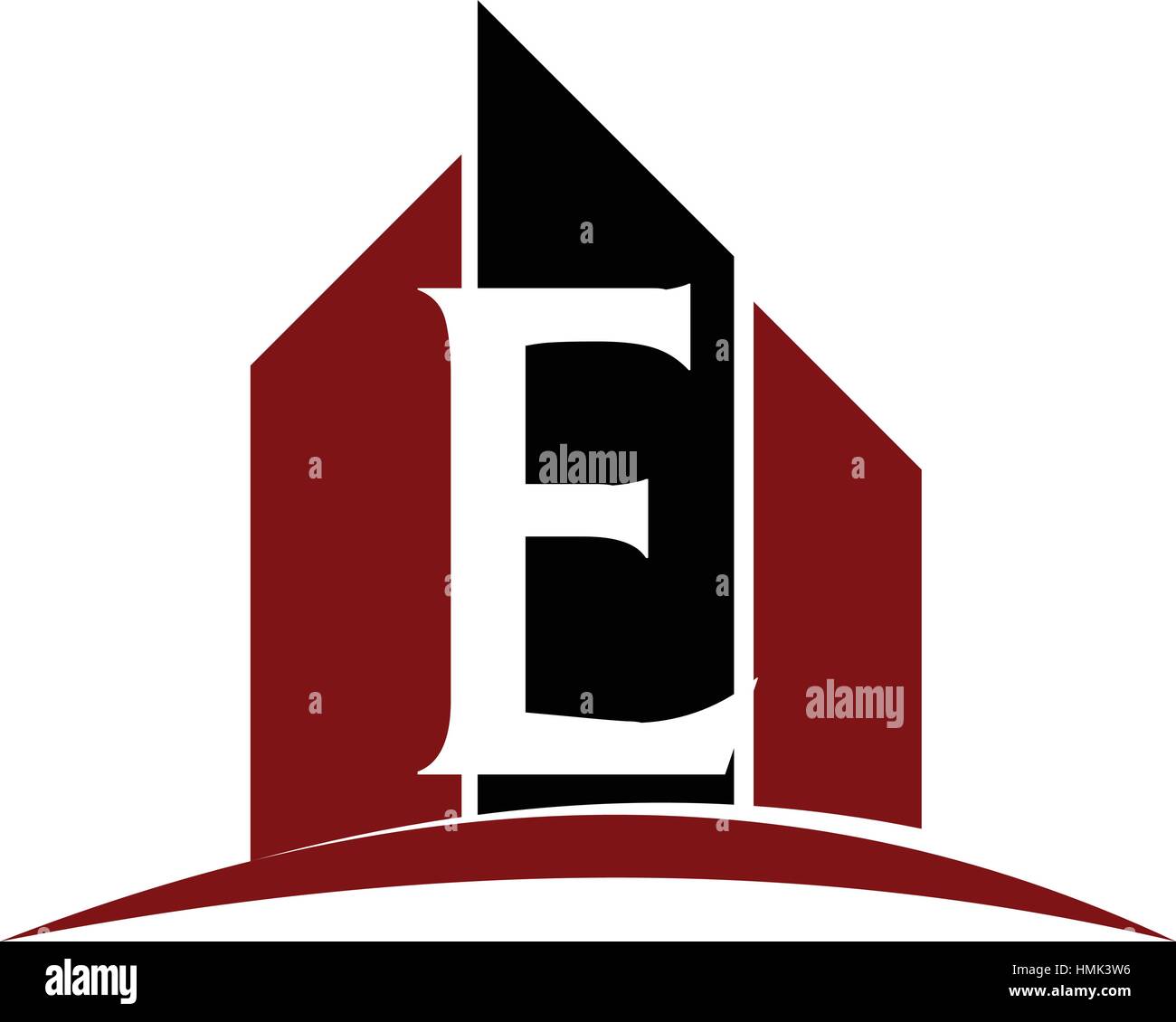 Real Estate - Lettera E Illustrazione Vettoriale