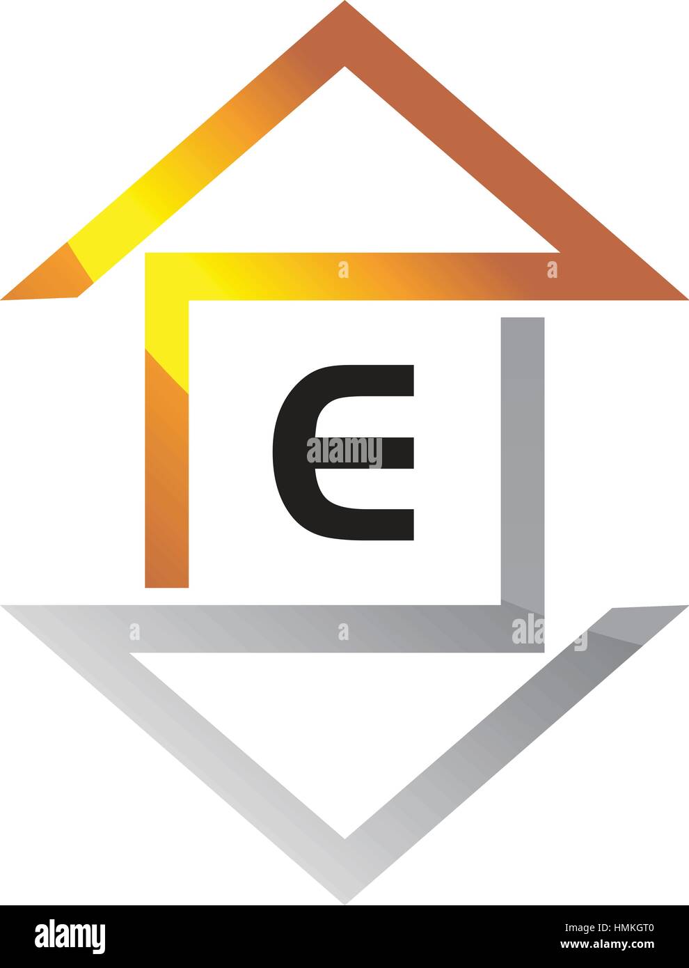 Real Estate - Lettera E Illustrazione Vettoriale