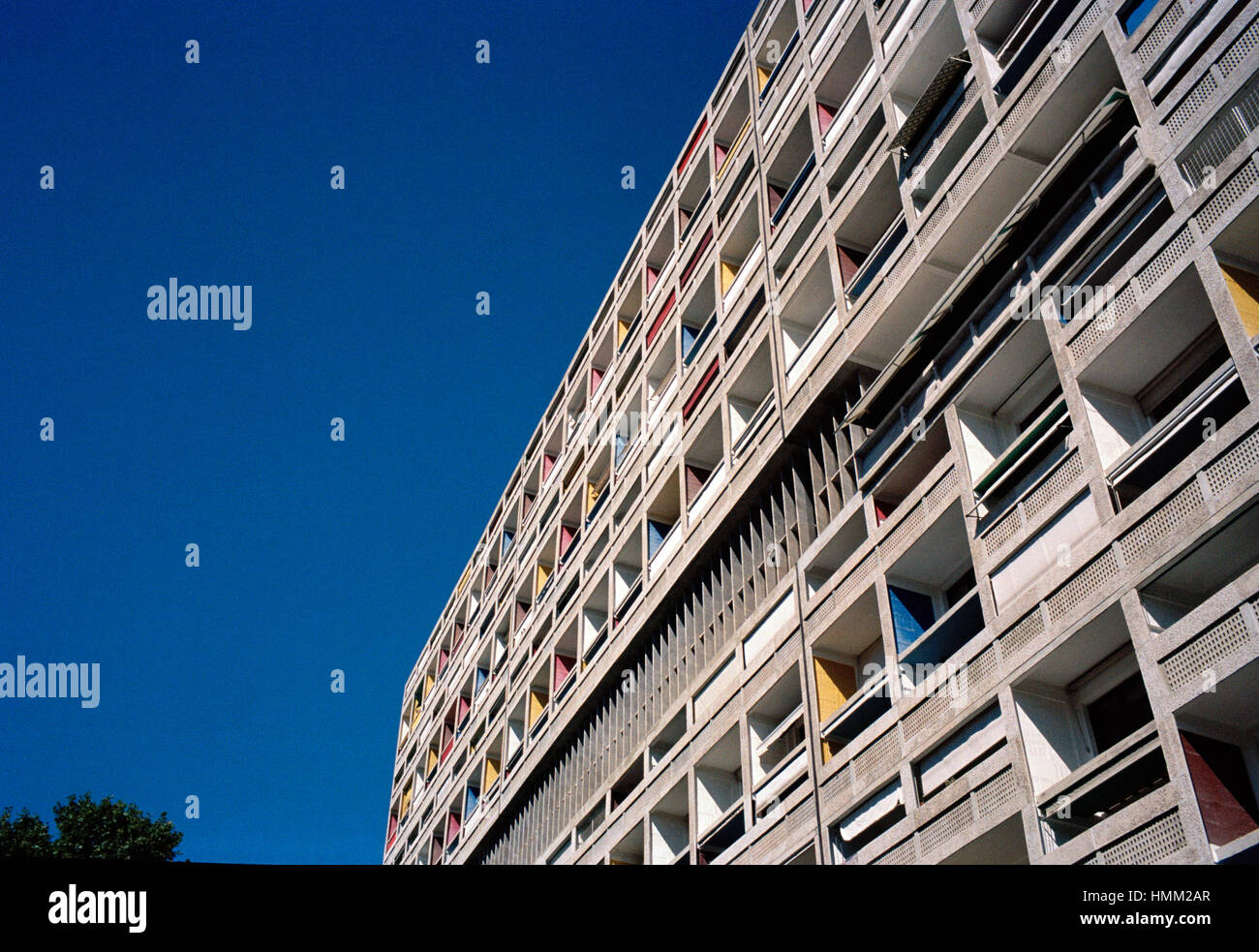 Unite d'Habitation a Marsiglia in Provenza in Francia. Edificio Brutalist di Le Corbusier Foto Stock