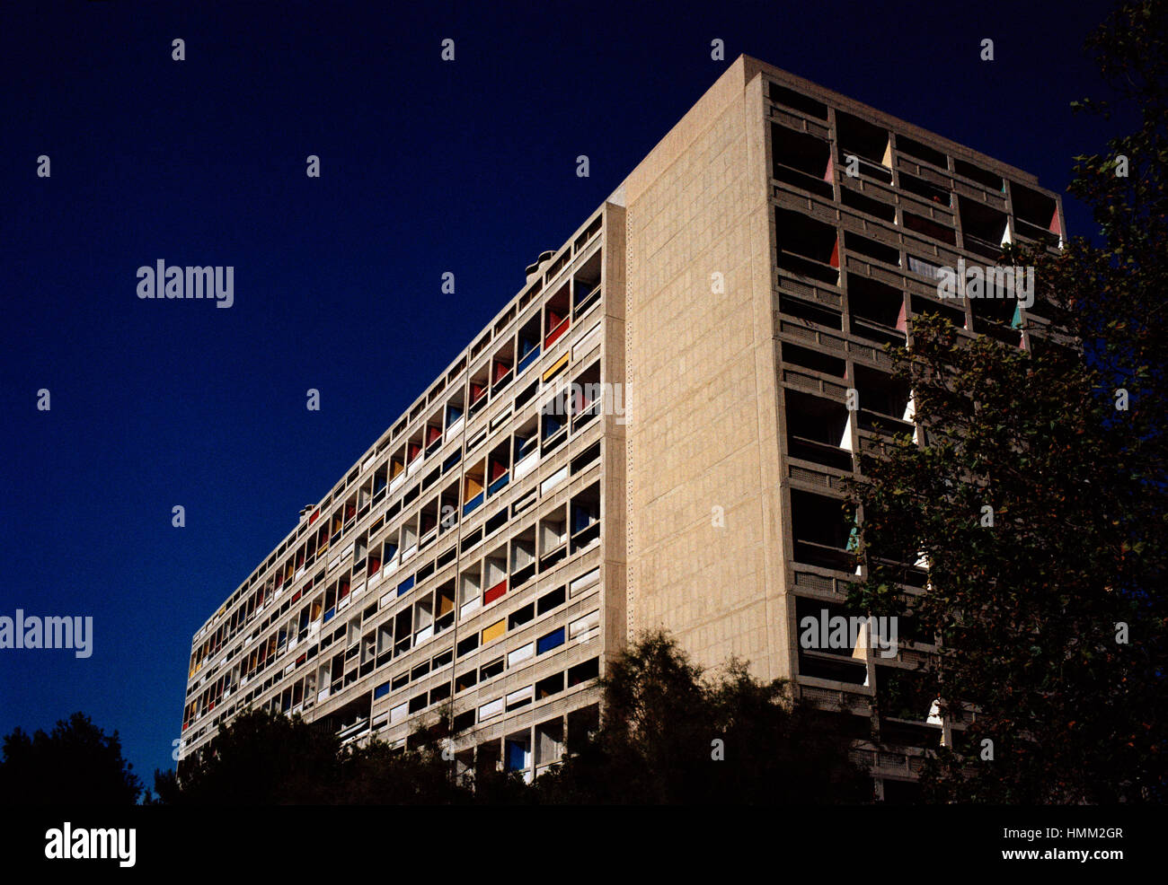 Unite d'Habitation a Marsiglia in Provenza in Francia. Edificio Brutalist di Le Corbusier Foto Stock