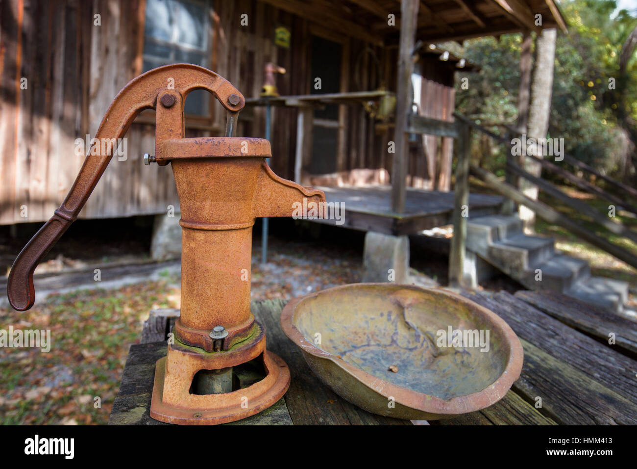 Pioneer cabina in corrispondenza di Crowley Museum & Centro Natura in Sarasota Florida Foto Stock