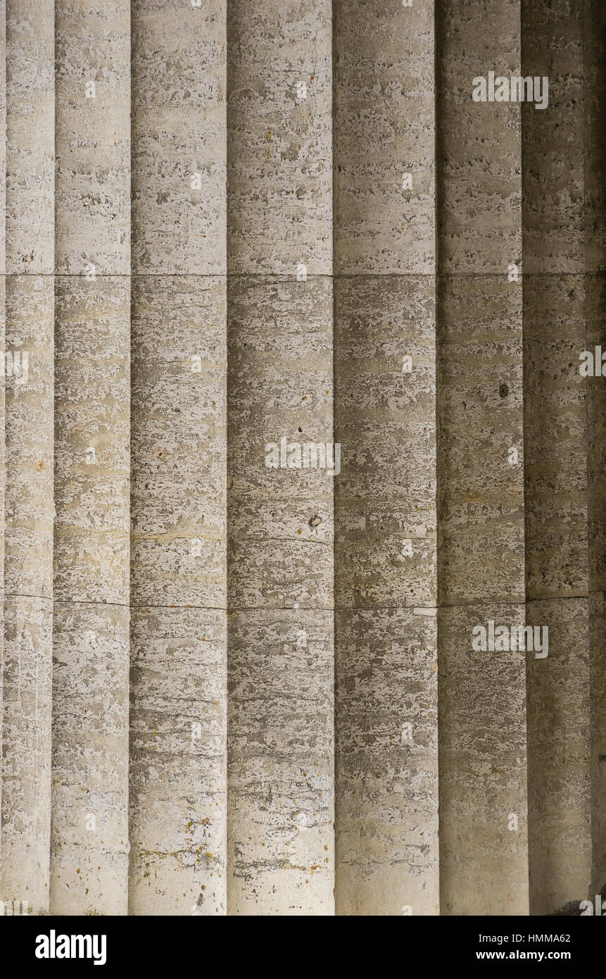 Dettagli di una colonna o di un pilastro di pietra. Dettagli einer Säule steinernen. Foto Stock