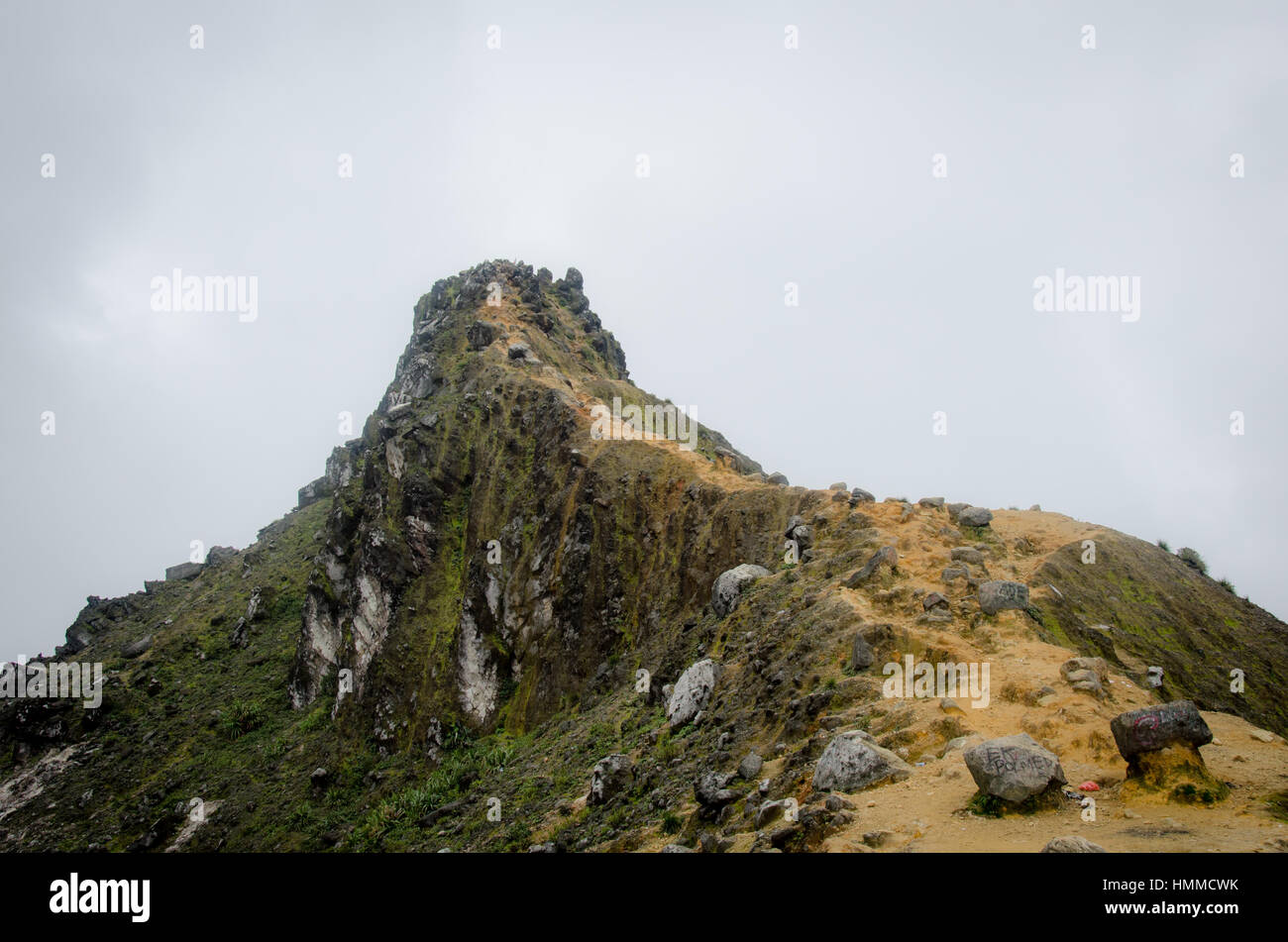 Montare Sibayak Summit Foto Stock