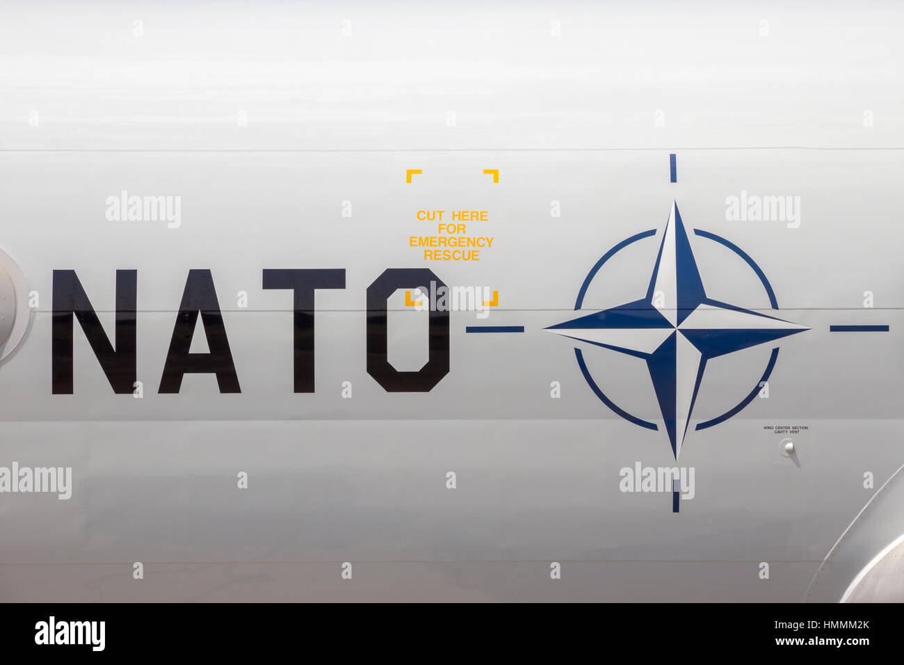 Segno della Nato su un aereo militare Foto Stock