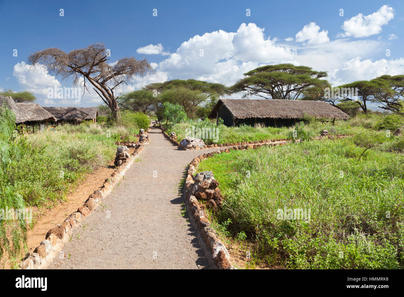 Tsavo, Kenya - febbraio 4: Kibo Safari Camp in Amboseli National Park in Kenya il 4 febbraio 2013 Foto Stock