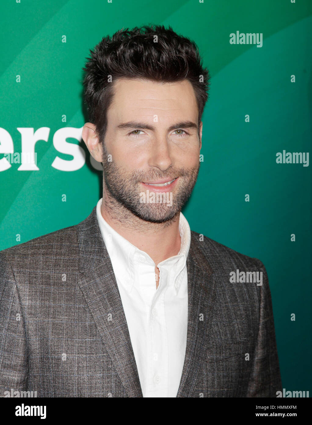 Adam Levine arriva al NBCUniversal TCA Press Tour su Gennaio 6, 2013, a Pasadena, in California. Foto di Francesco Specker Foto Stock