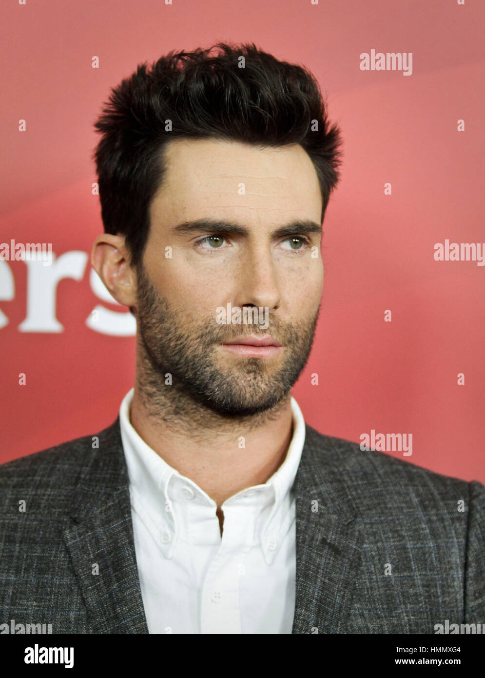 Adam Levine arriva al NBCUniversal TCA Press Tour su Gennaio 6, 2013, a Pasadena, in California. Foto di Francesco Specker Foto Stock