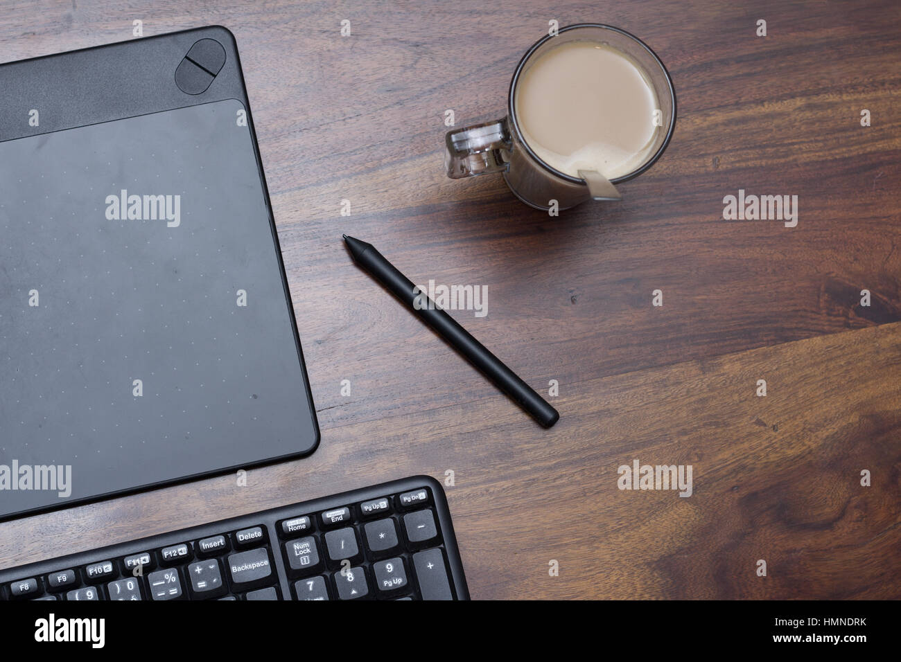 Tavoletta grafica con penna stylus Foto Stock