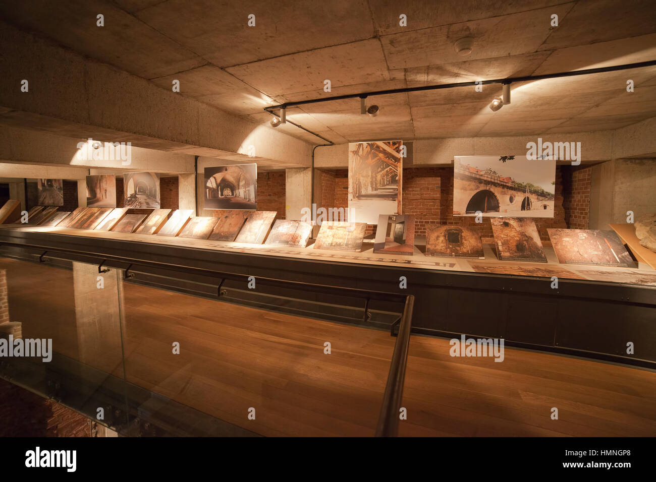 Kubicki Portici del Castello Reale Storia del museo in mostra fotografica, Varsavia, Polonia Foto Stock