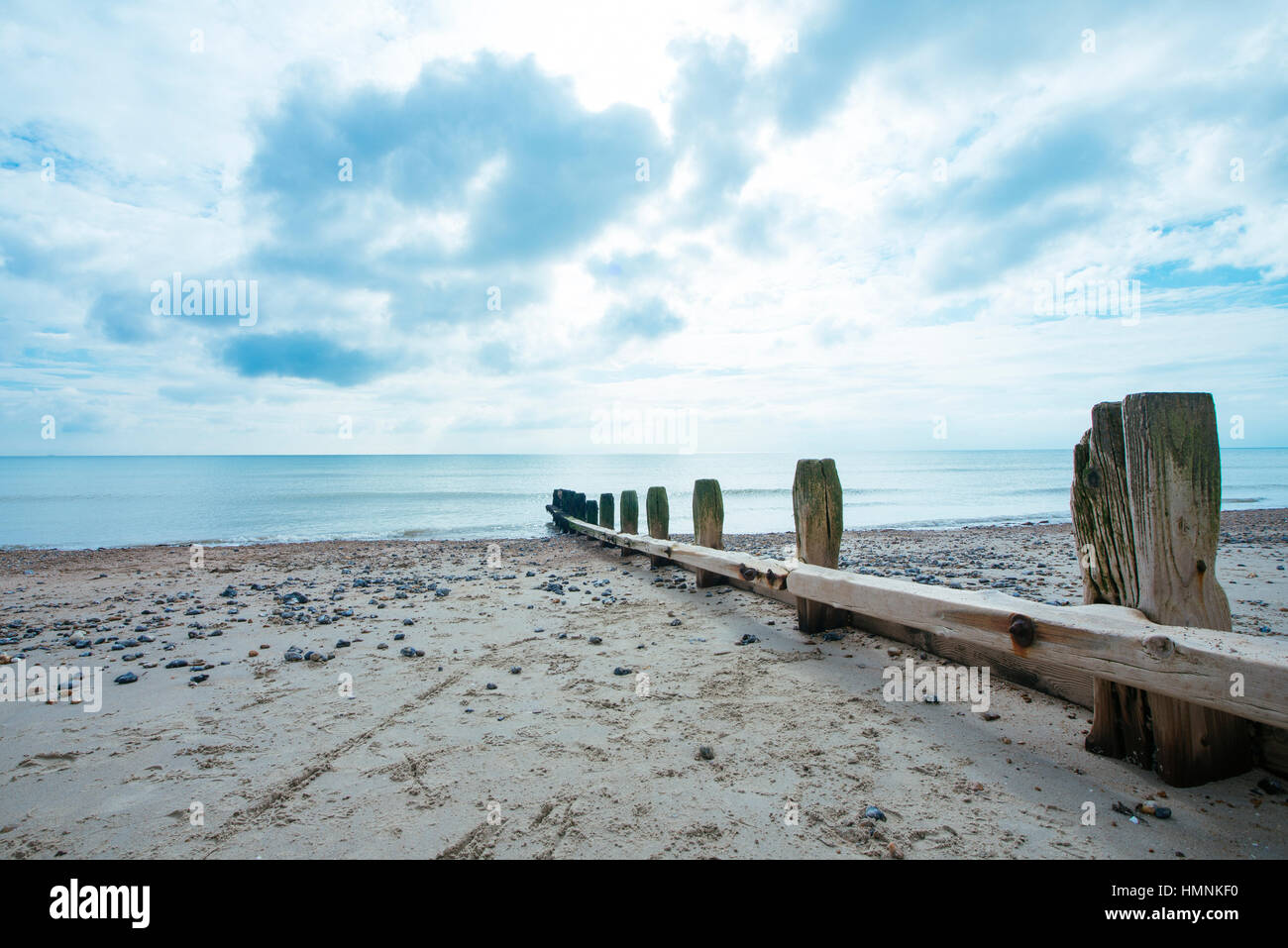 Pennelli sulla spiaggia a Rottingdean, 2017. Foto Stock