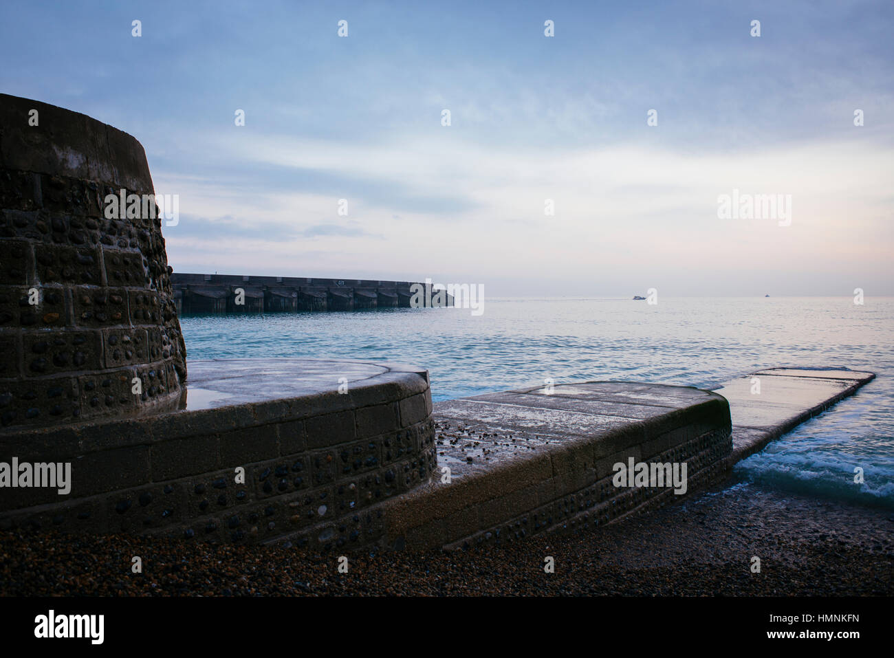 Brighton Marina seascape e jetty 2017 Foto Stock