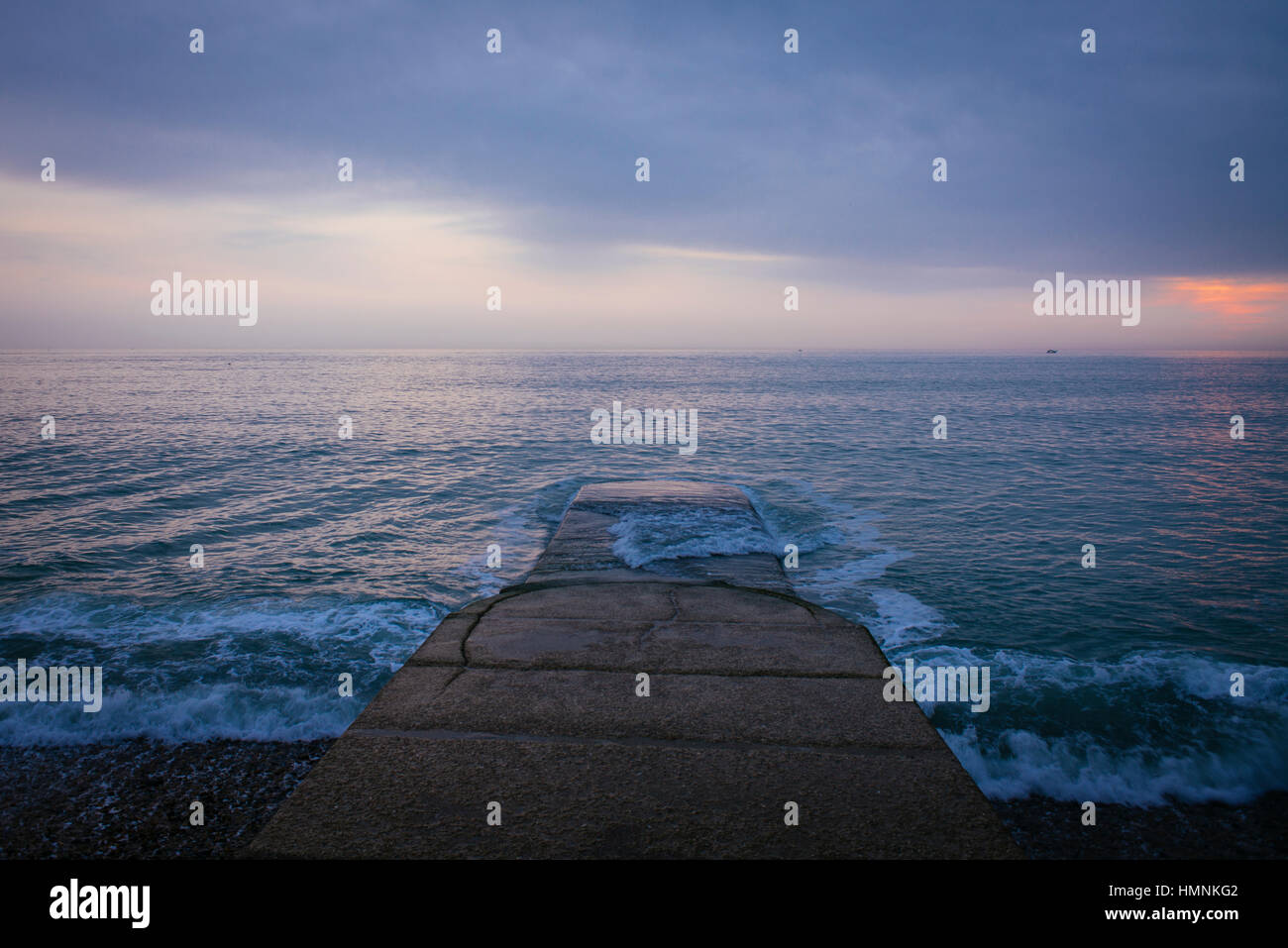 Brighton winter seascape No1 2017 Foto Stock