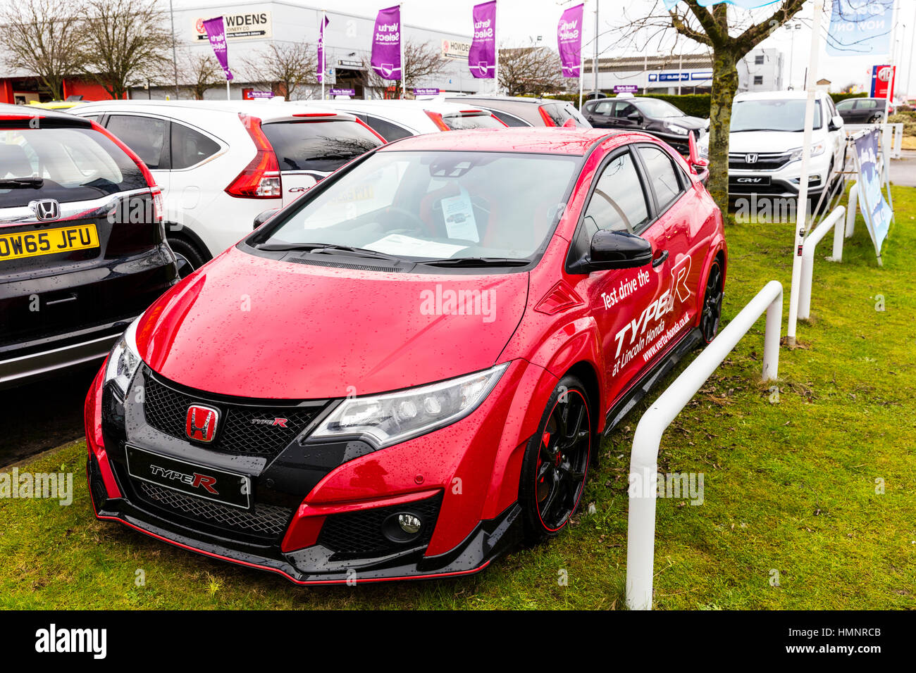 Nuova Honda Civic Type R racing car performance car showroom Honda Foto Stock