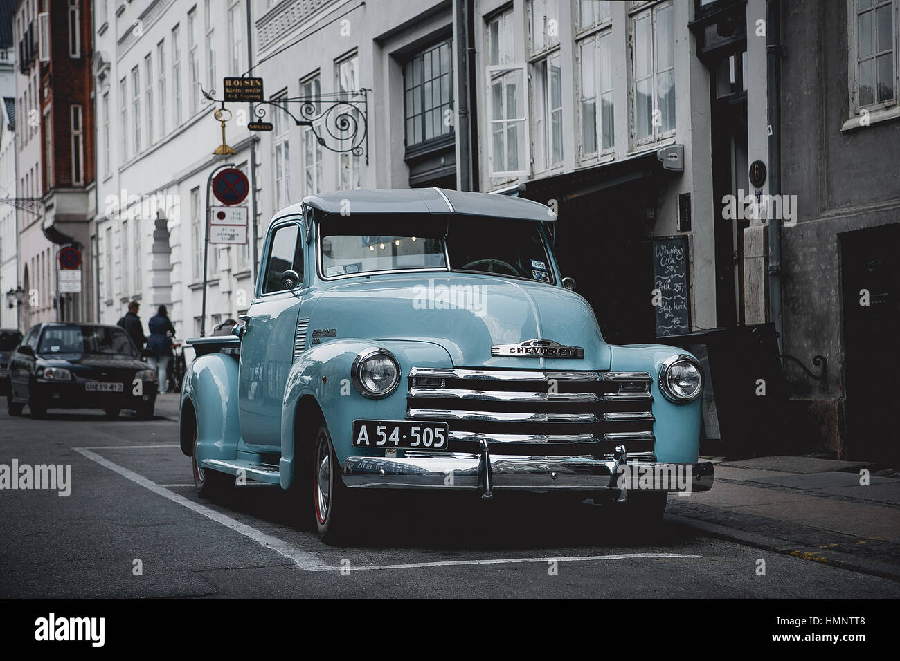 Strade di Copenaghen Foto Stock