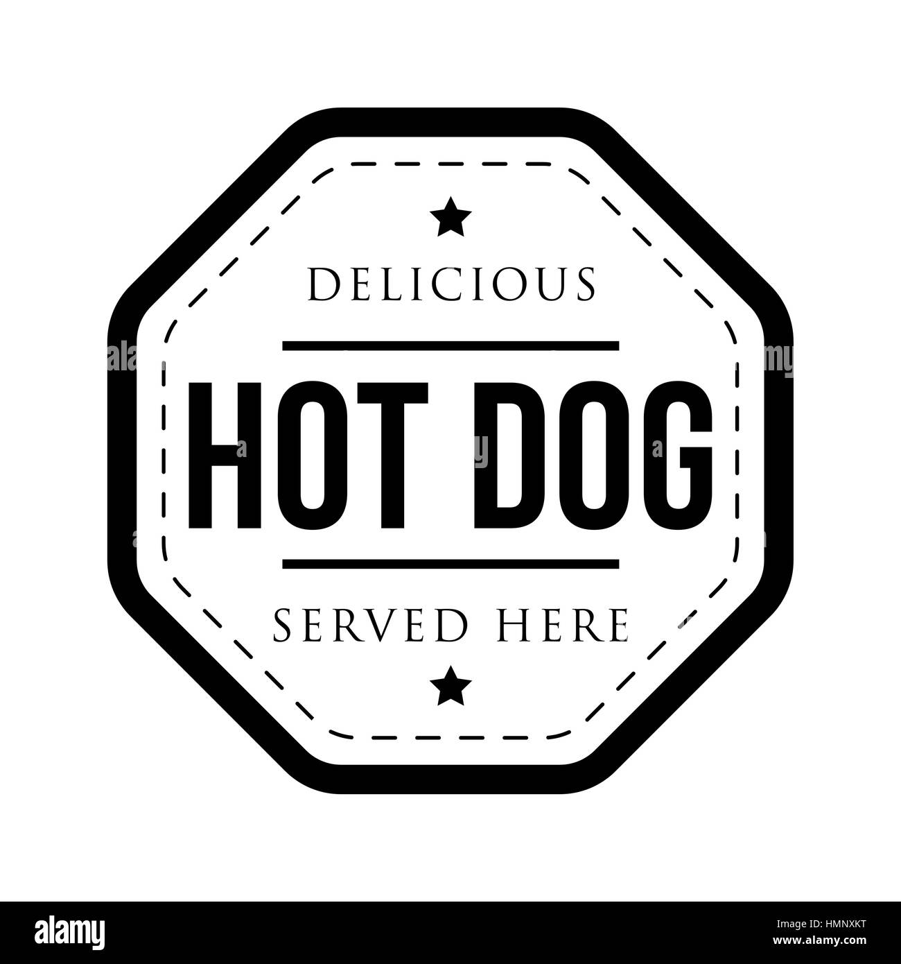 Hot Dog timbro vintage Illustrazione Vettoriale