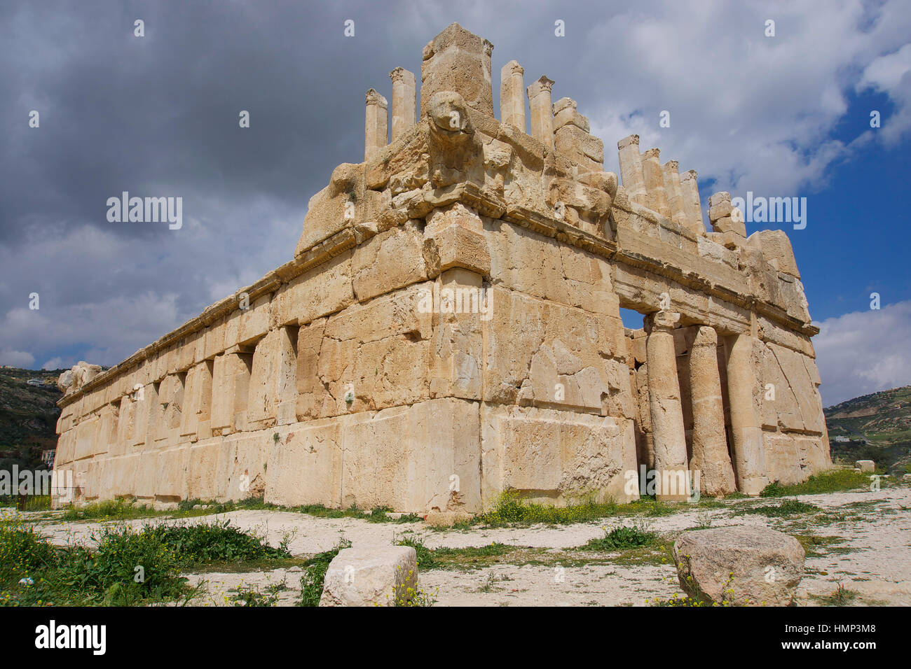 Qasr al Abd, (Palazzo di slave) in Iraq al Amir in Amman, Giordania. Fu costruito nel periodo ellenistico Foto Stock
