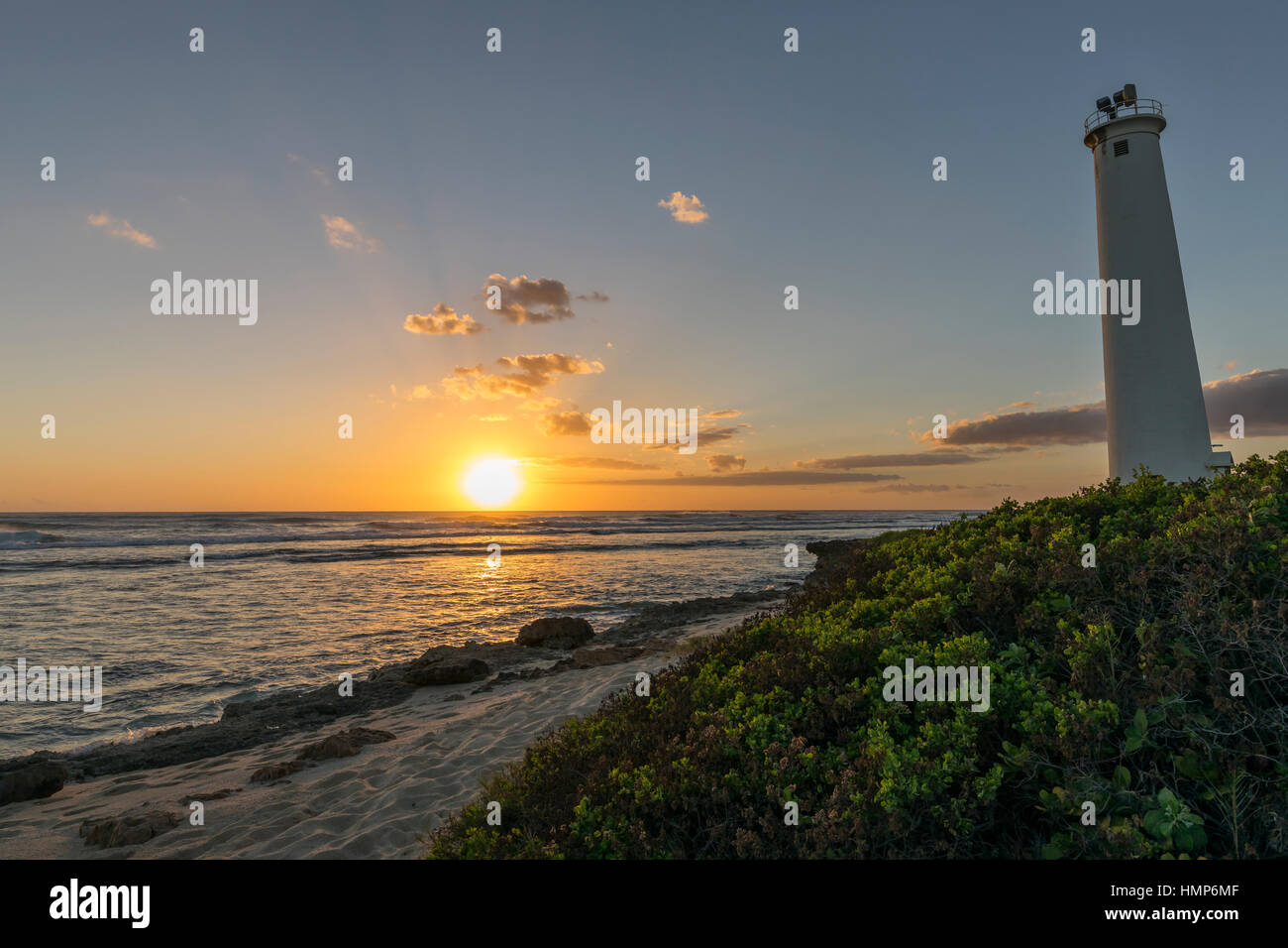 La pesca nella Waianae Foto Stock
