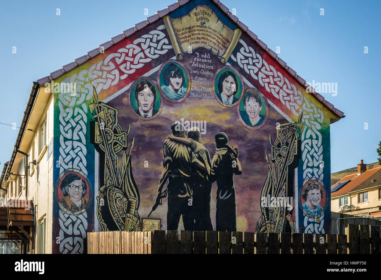 Ballymurphy IRA murale Foto Stock