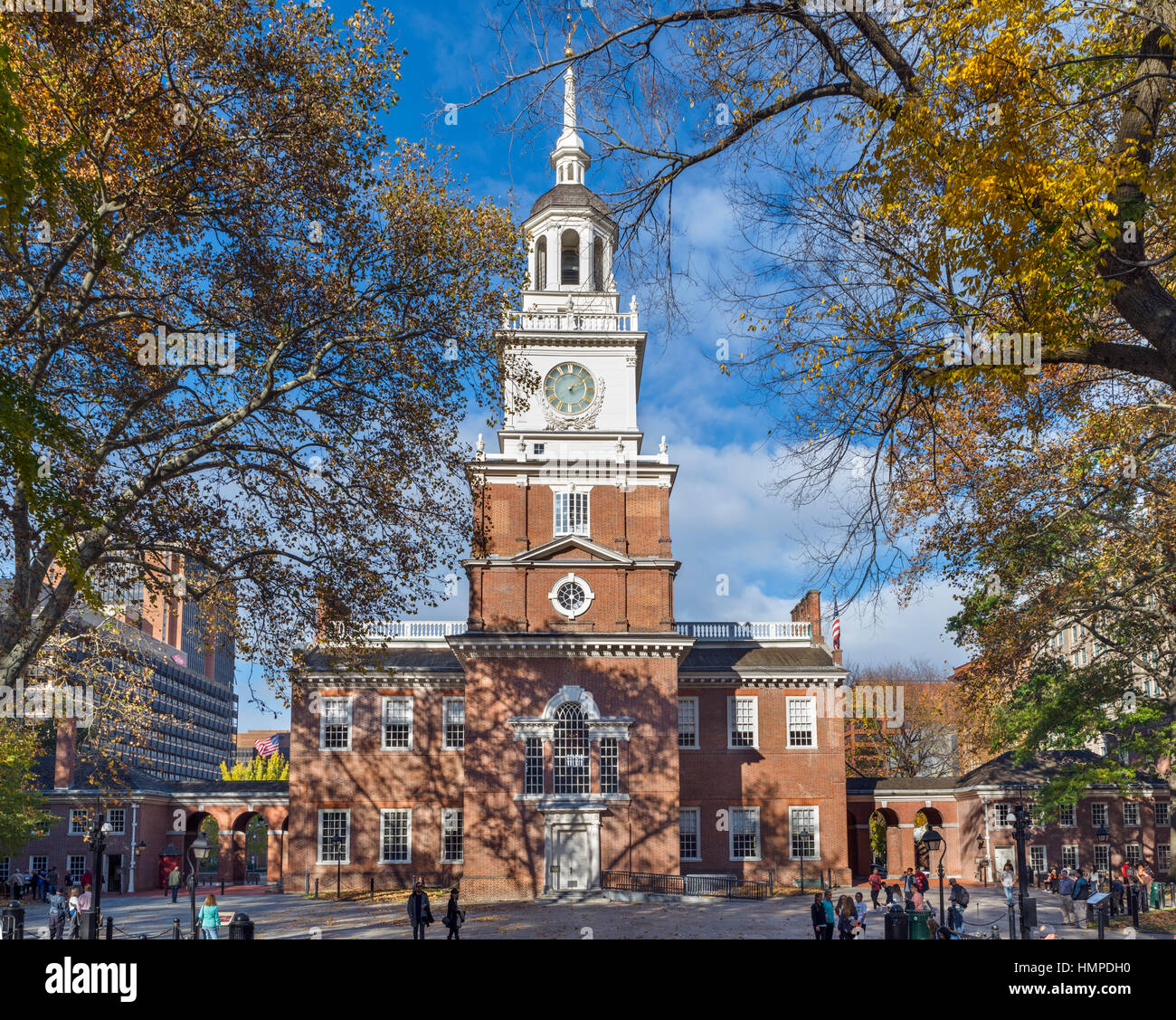 La sala dell'indipendenza, l'Independence National Historic Park, Philadelphia, Pennsylvania, STATI UNITI D'AMERICA Foto Stock