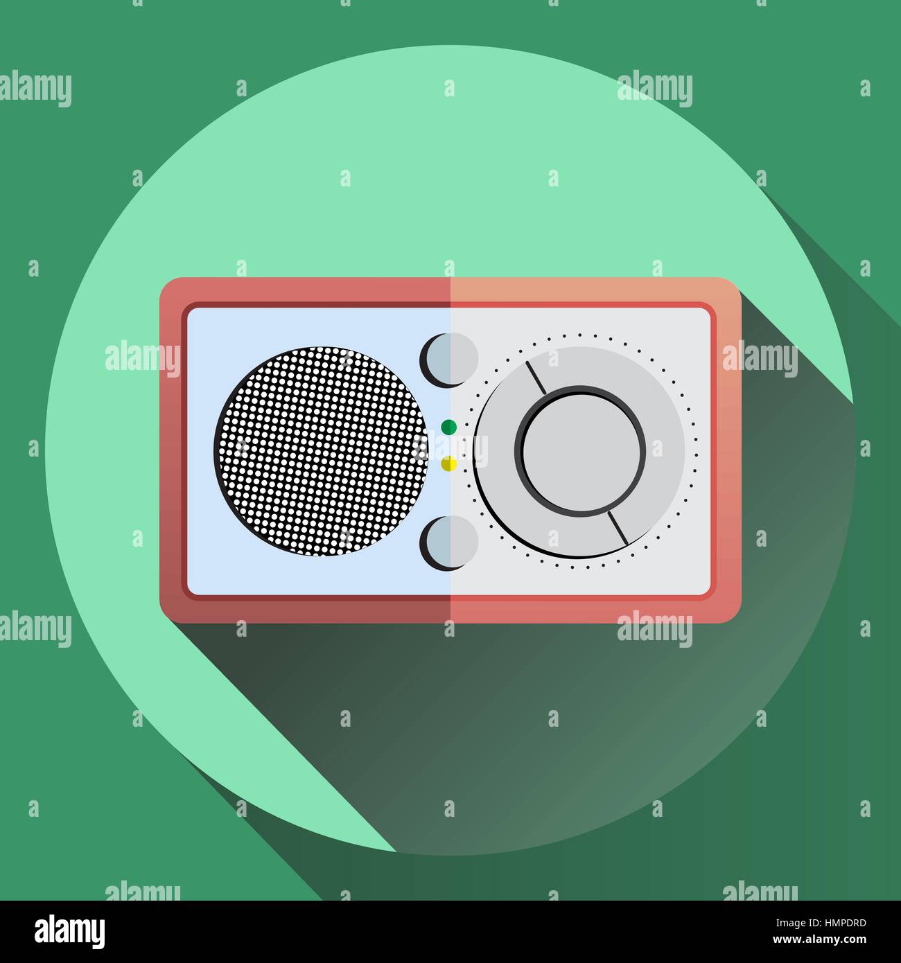 Stile piatta radio icona ricevitore Illustrazione Vettoriale