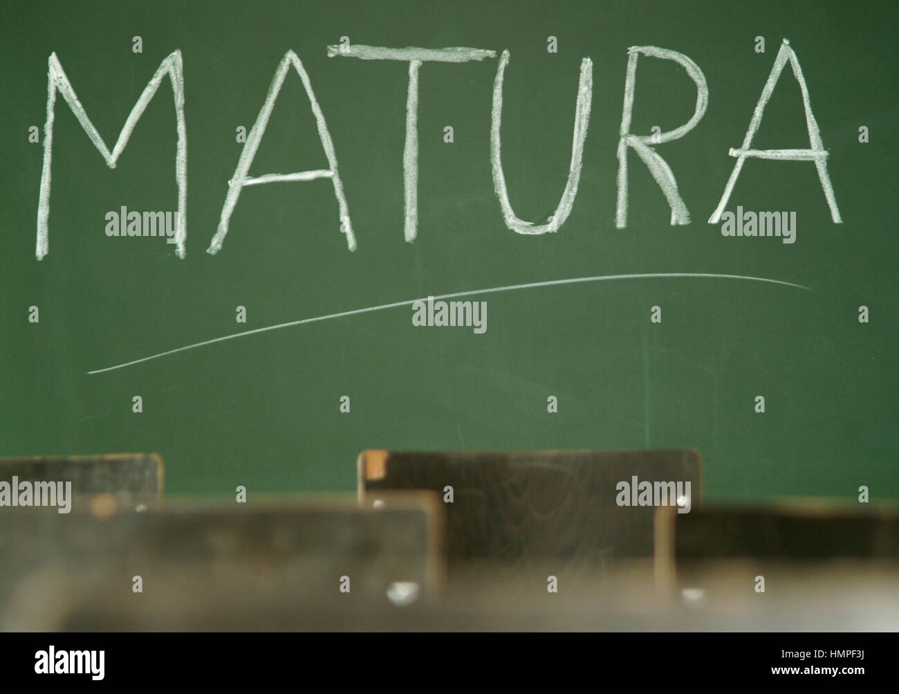 Per lasciare la scuola esame Foto Stock