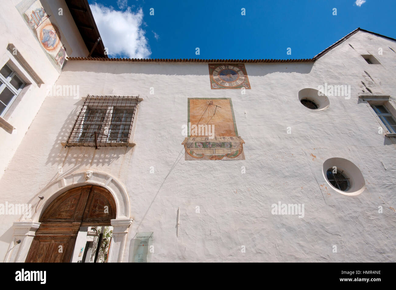 Castello di Schlandersburg, Schloss Schlandersburg, Silandro (Schlanders), Val Venosta (Vinschgau), Bolzano, Trentino Alto Adige, Italia Foto Stock