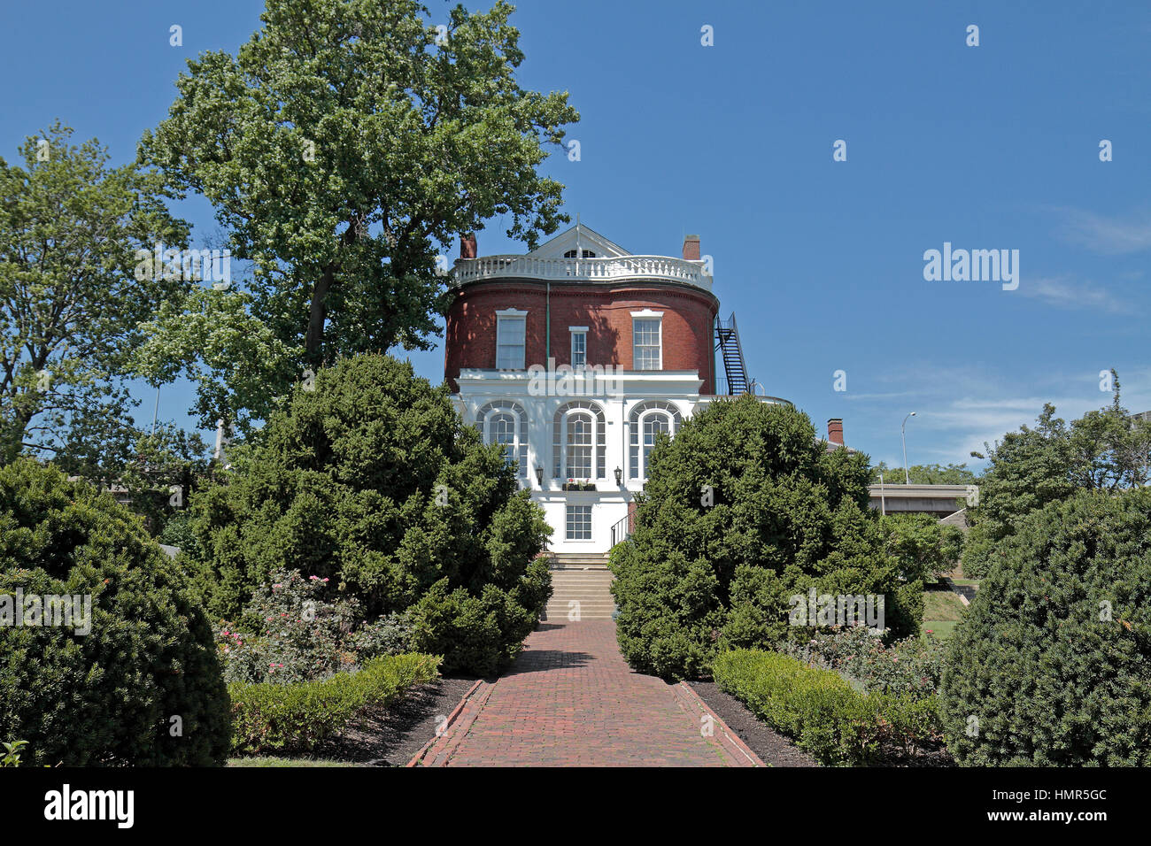 Il comandante della casa di Boston National Historical Park, Charlestown Navy Yard, Boston, Massachusetts, Stati Uniti. Foto Stock