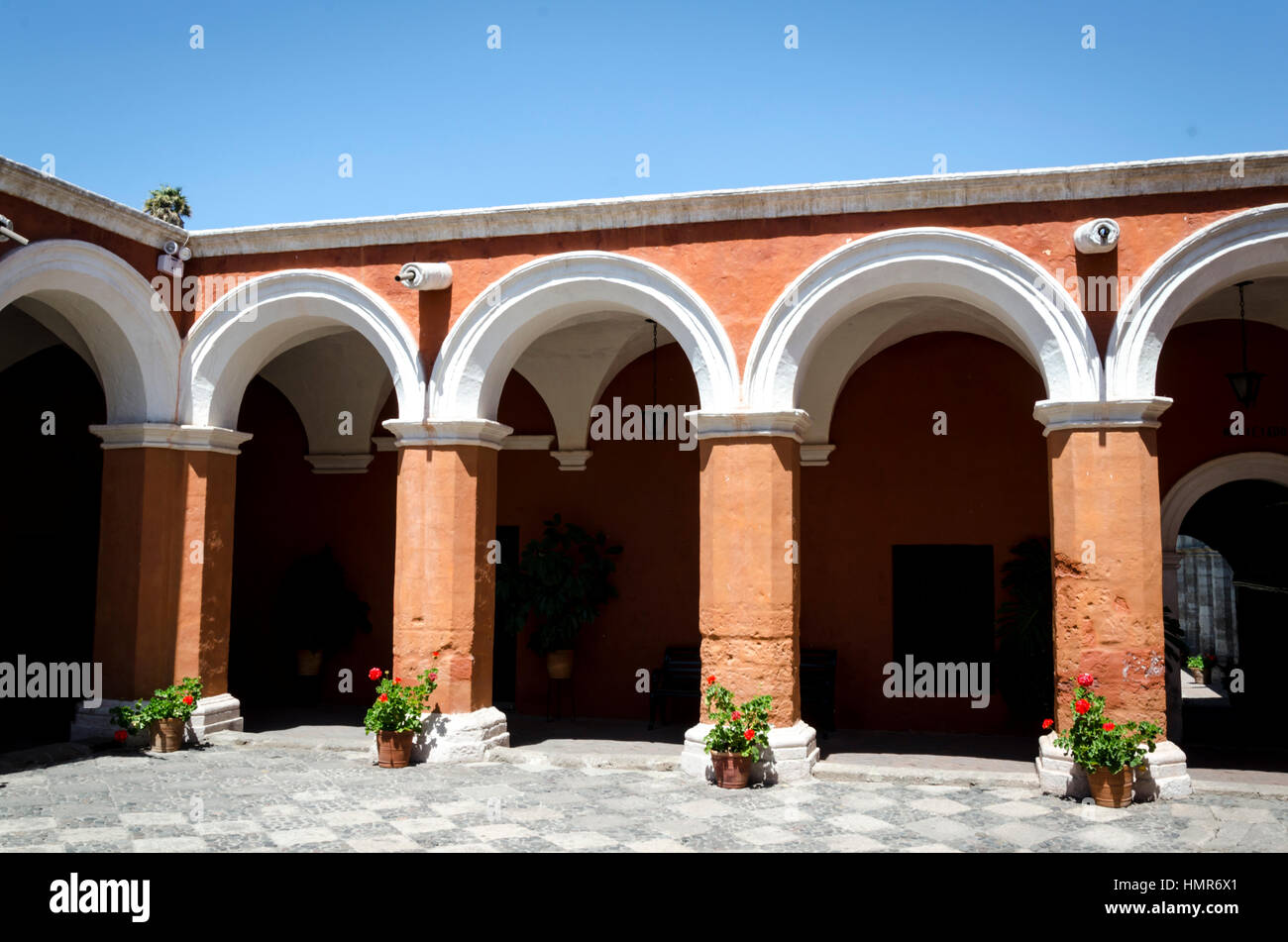 Convento de Santa Catalina, monumento coloniale barroco en Arequipa (siglo XVI), en piedra sillar (volcánica). Foto Stock